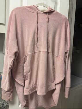 DKNYC Dusty Pink Plush Hoodie Pullover
